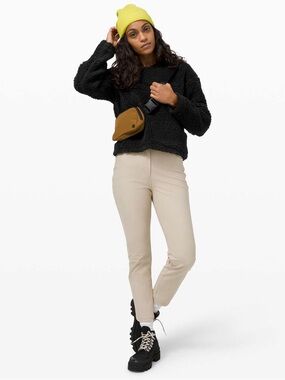 279. Lululemon Wool Whenever Crew Black size 8